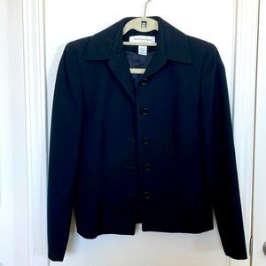 Jones New York Petite 4P Black 100% Wool Jacket